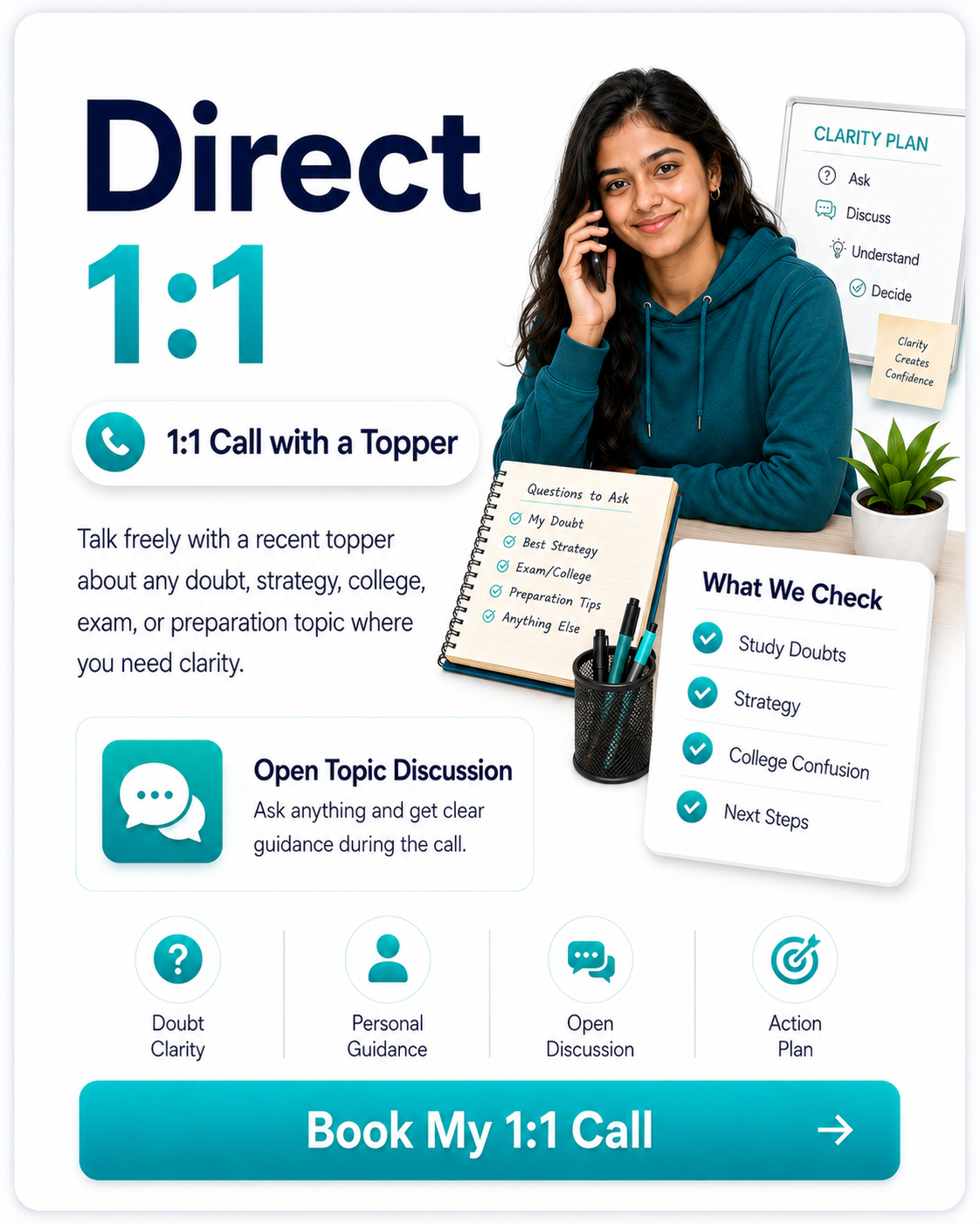 Direct 1:1 topper session